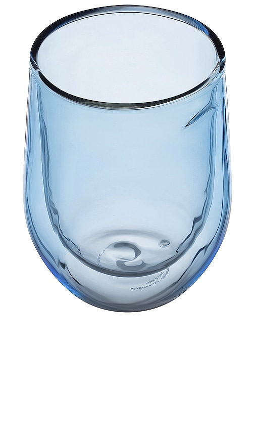 Corkcicle Glass Stemless Cup Double Pack In Blue