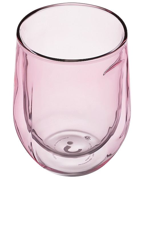 Corkcicle Glass Stemless Cup Double Pack In Blush