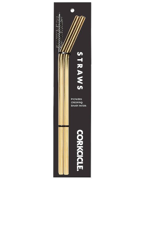 Corkcicle Tumbler Straws in Metallic Gold