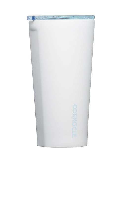 Shop Corkcicle Pure Taste Tumbler 16oz In Ceramic White & Powder Blue