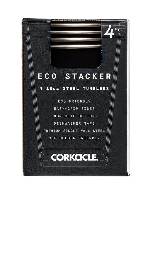 Corkcicle Eco Stacker 4 Pack in Black