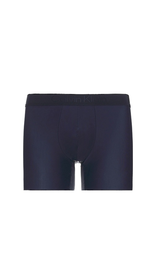 Calvin Klein Underwear Premium Ck Black Micro Boxer Brief In Blue Shadow
