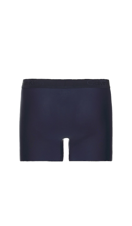 Shop Calvin Klein Underwear Premium Ck Black Micro Boxer Brief In Blue Shadow