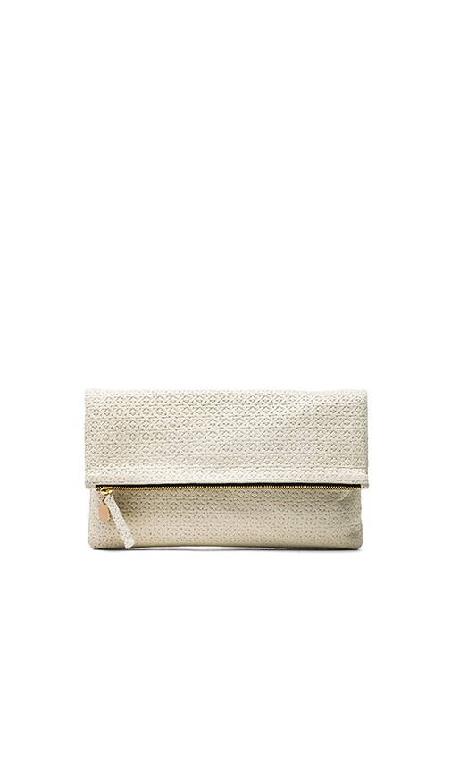 Clare V Clarevivier Foldover hotsell Clutch Handbag Creme Cream White.