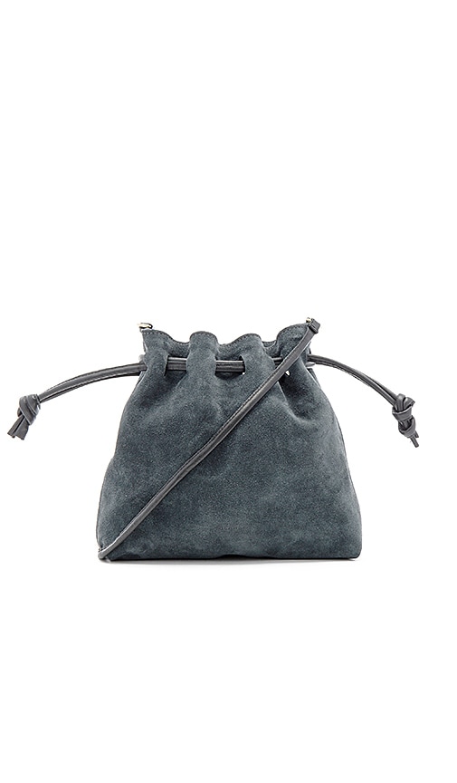 Clare V. Petit Henri Maison Pouch in Slate Suede