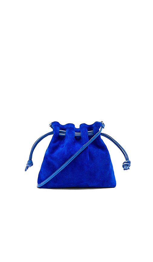 royal blue suede bag