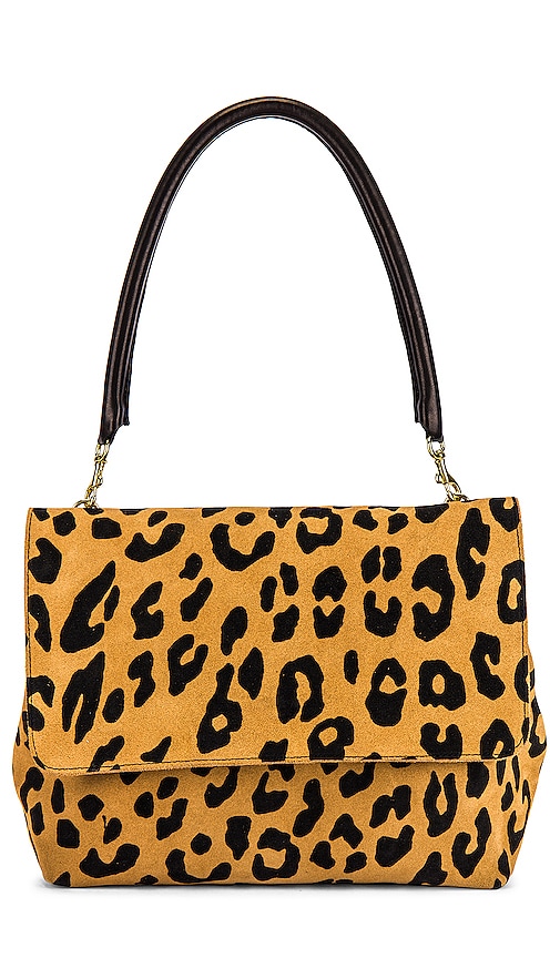 Clare V Helene bag in leopard print.