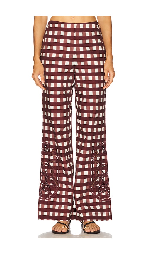 Roma Trouser in Wine. - size L (also in M, S, XS) - Clea - Modalova