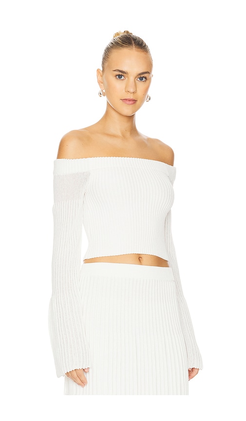 Clea Oria Knit Top In Ivory