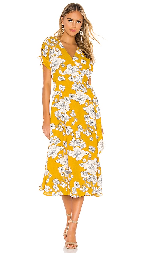 Cleobella Myra Wrap Dress in Yellow | REVOLVE