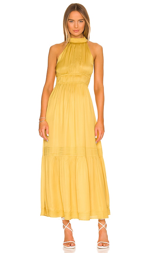 Shop Cleobella Margot Ankle Dress In Yellow