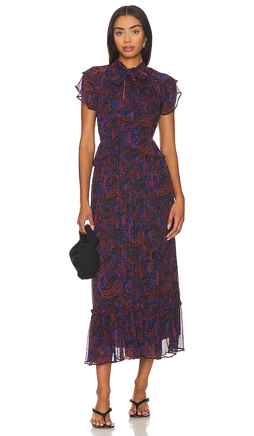 Shop Cleobella Nicolette Midi Dress In Purple