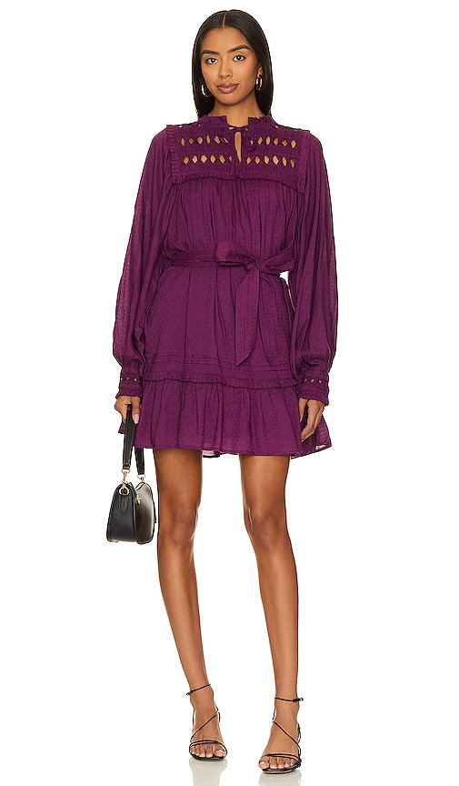 Cleobella Musette Mini Dress in Aubergine