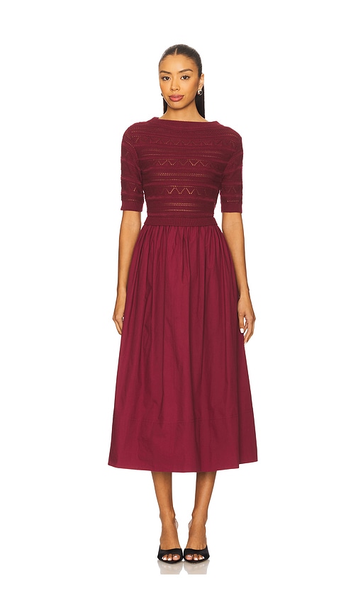 vintage prom dress Burgundy A-line Prom Dress,Lace Tea Length Homecoming Dress,Vintage Prom Dress PD00029, US4 / Red