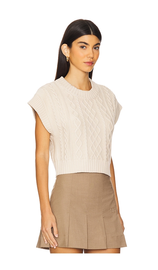 Shop Cleobella Gigi Sweater Vest In 奶油色