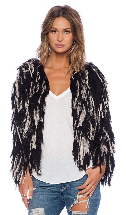 fringe sweater jacket