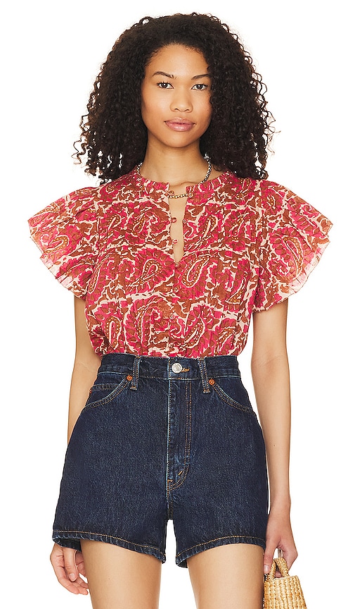 Cleobella Calla Blouse In Aurora