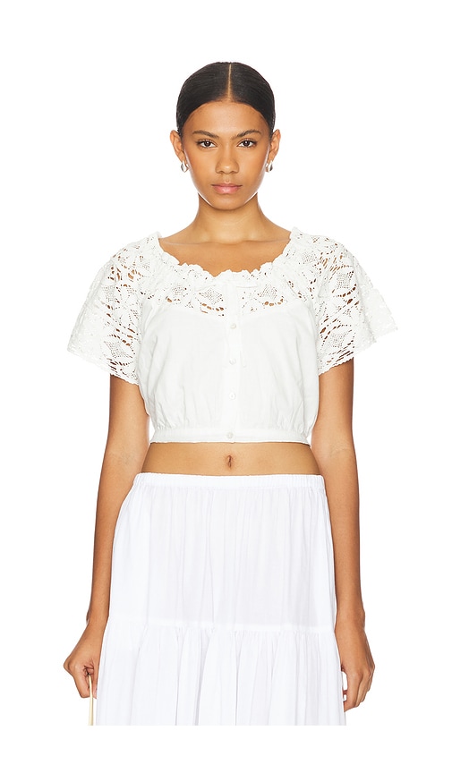 Shop Cleobella Teresa Blouse In Ivory