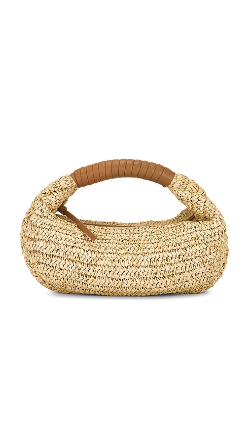 Cleobella Julia Raffia Hobo Bag in Natural & Tan