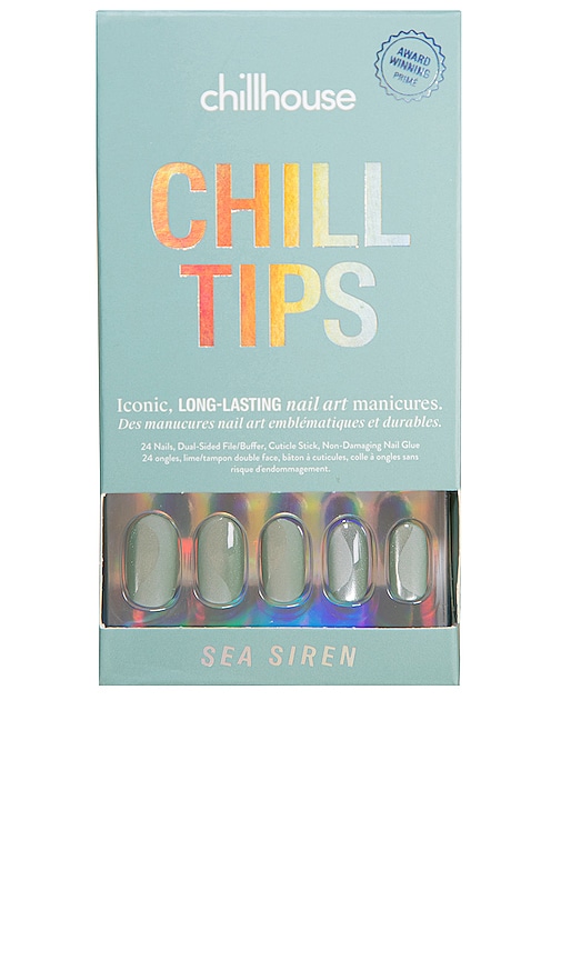 Product image of Chillhouse PRENSA EN LAS UÑAS SIGNATURE OVAL CHILL TIPS PRESS-ON NAILS in Sea Siren. Click to view full details