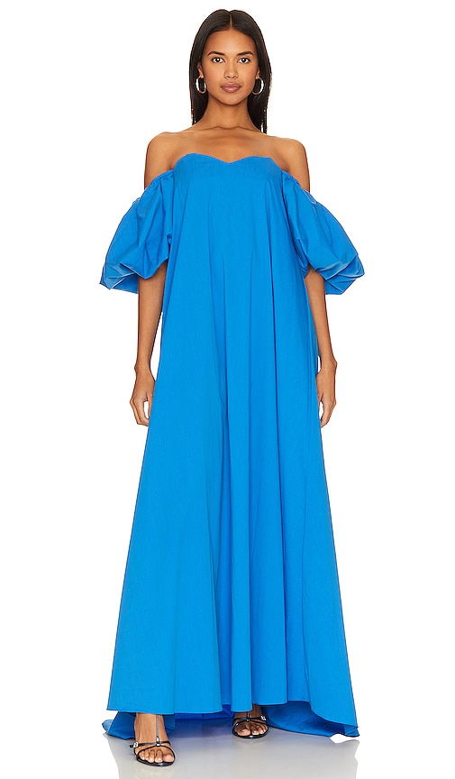 Caroline Constas Palmer Dress In Blue