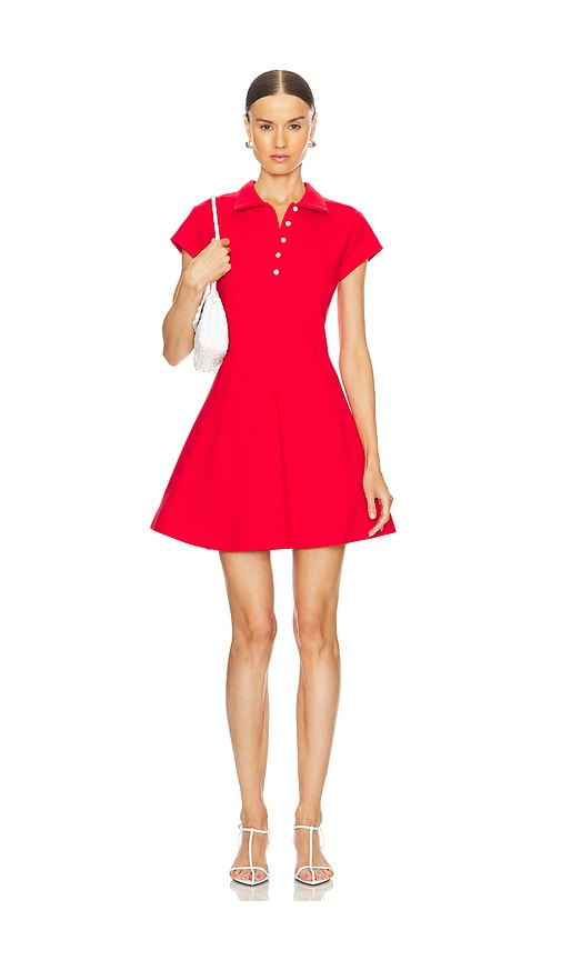 Shop Caroline Constas Maia Mini Dress In Red