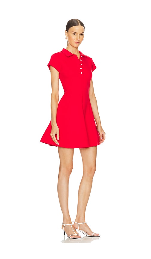 Shop Caroline Constas Maia Mini Dress In Red