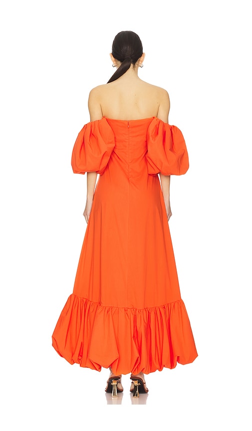  Caroline Constas Midi-kleid Lucia In Orange. Größe Xs. Also In S. 