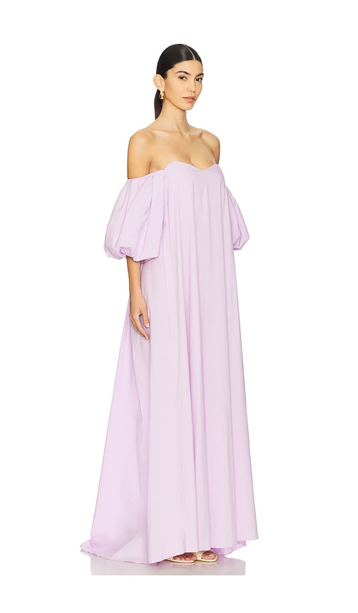 Caroline Constas Palmer Off-shoulder Gown
