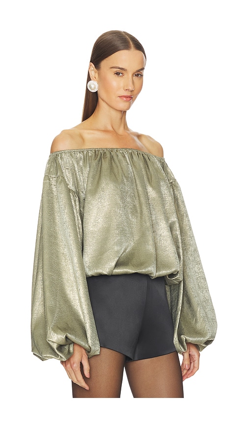  Caroline Constas Andros Top In Green. Size Xs. Also In S, L. 