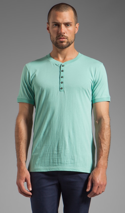 Short Sleeve Henley Light Jersey Tee