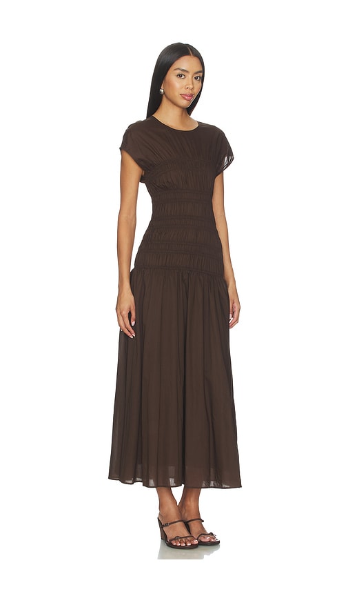  Closed Smocked Dress In Brown. Size Xxs. Also In Xs, S, M, Xl. 