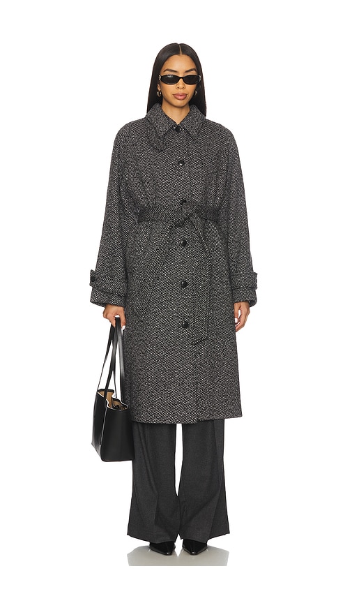 Closed Belted Coat In Gray