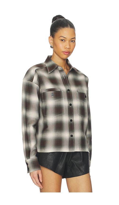  Closed Cropped Front Oversized Shirt In Black,cream. Size S. Also In M, L, Xl. 