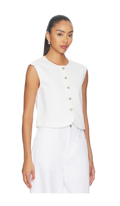  Closed Denim Vest Top In White. Size Xs. Also In S, M, L, Xl. 