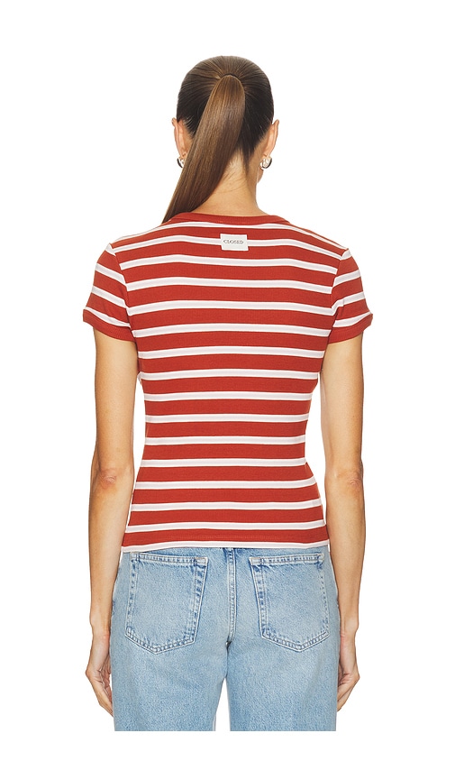  Closed Slim Tee Shirt In Brick. Size Xs. Also In M, L, Xl. 