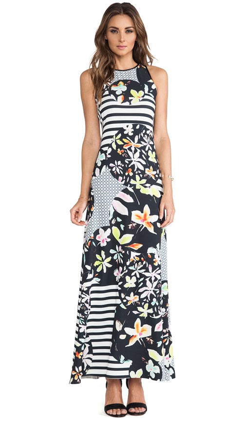 Floral Discs Maxi Dress