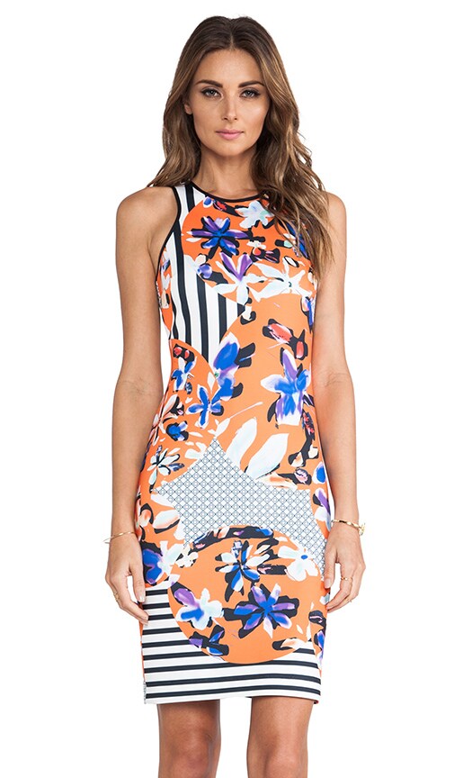 Floral Discs Neoprene Dress