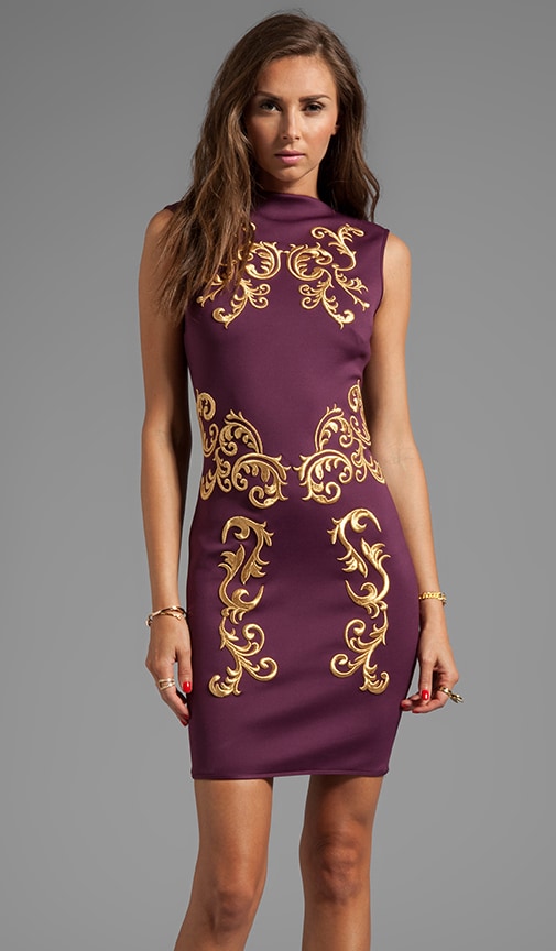 Embroidery Neoprene Dress