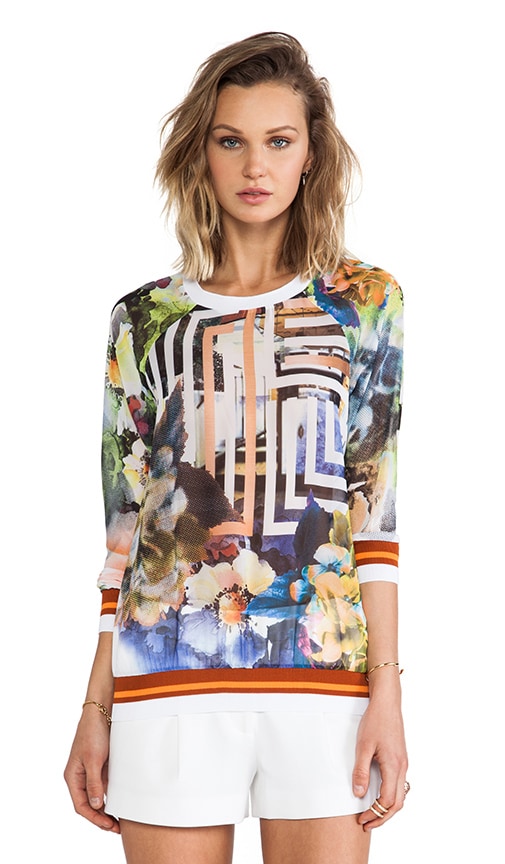 Floral Maze Chiffon Sweatshirt