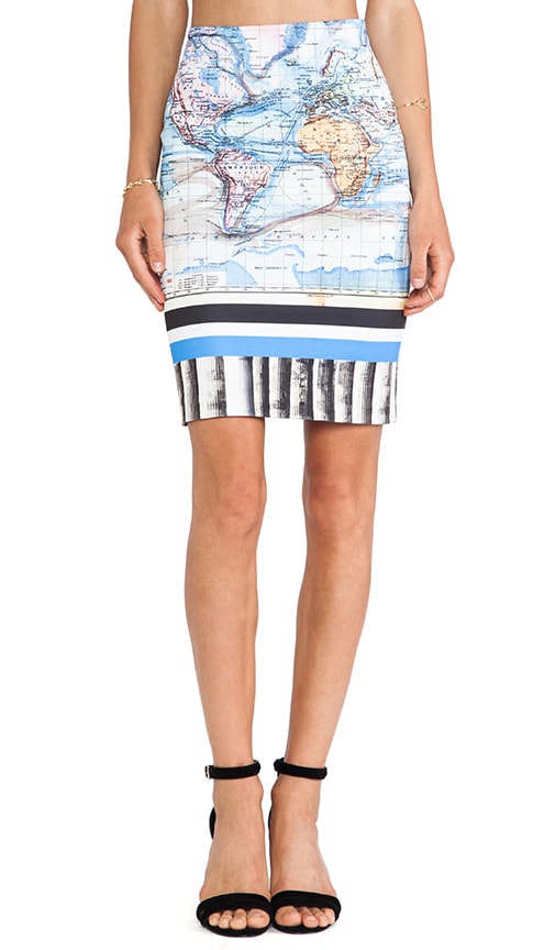 Ancient World Map Neoprene Skirt