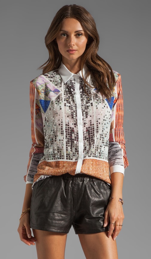 Roadside Quilt Studded Blouse
