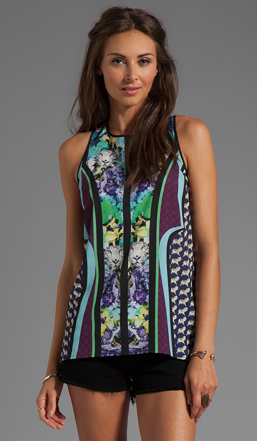 Graphic Flowers Top