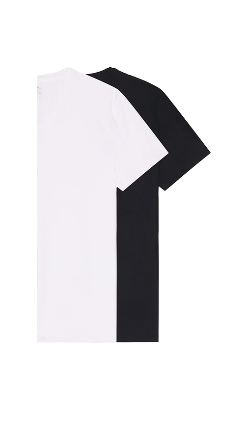 Commando Microfiber 2 Pack V-neck Undershirt In Multi