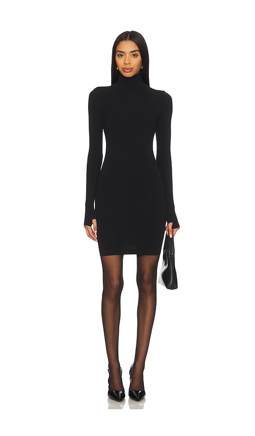Commando Ballet Body Turtleneck Mini Dress In Black