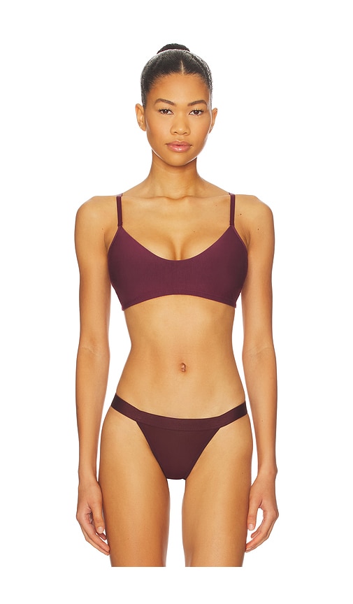 Commando Butter Bralette In Currant In Burgundy