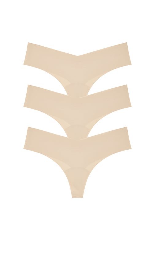 Commando Invisible Rib Thong 3-pack In Neutral