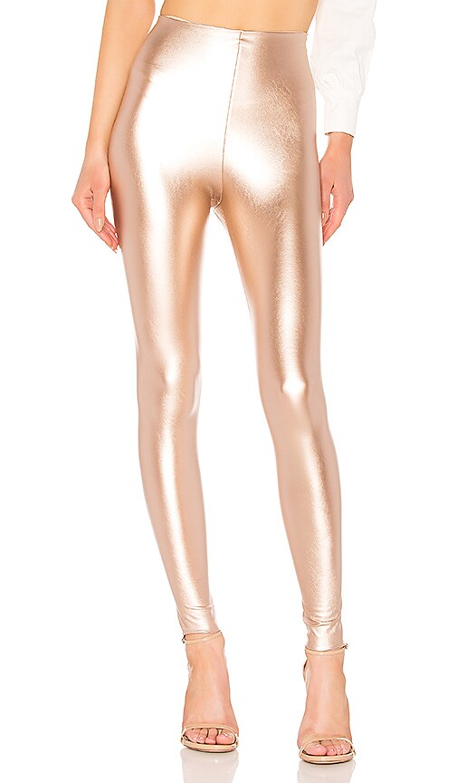 Metallic Faux Leather Leggings - Choose Color Rose Gold or Silver High –  Static Threads