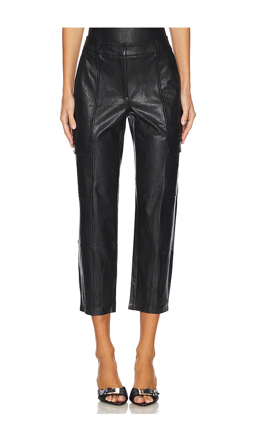 Shop Commando Faux Leather 7/8 Utility Trouser In 블랙