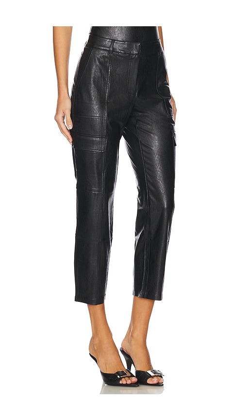 Shop Commando Faux Leather 7/8 Utility Trouser In 블랙